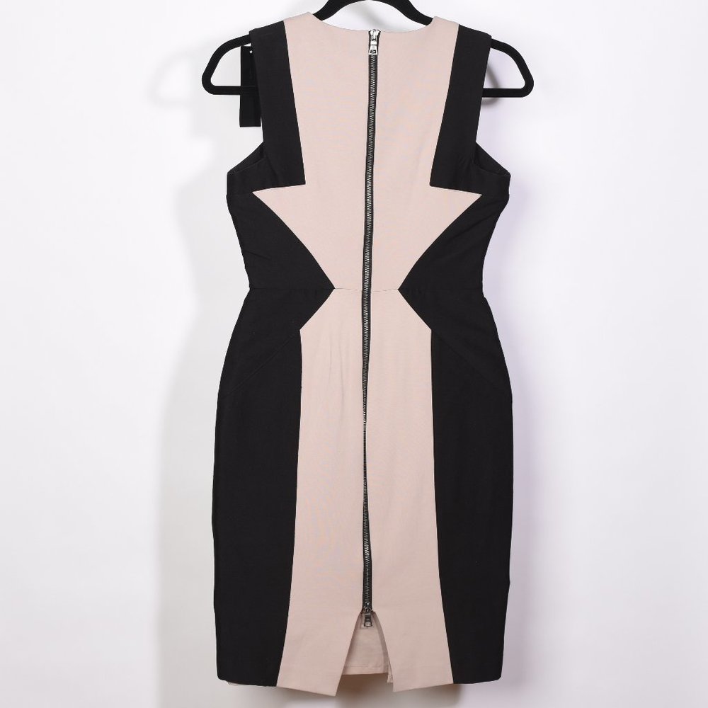 BCBGMaxAzria Evelyn SoyChai Nude & Black Dress - Picture 4 of 6